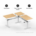 Modern Lifting Dual Motor Office Desk Three Legs Height Adjustable Desk Frame Electric L Shaped Sit Standing Desk